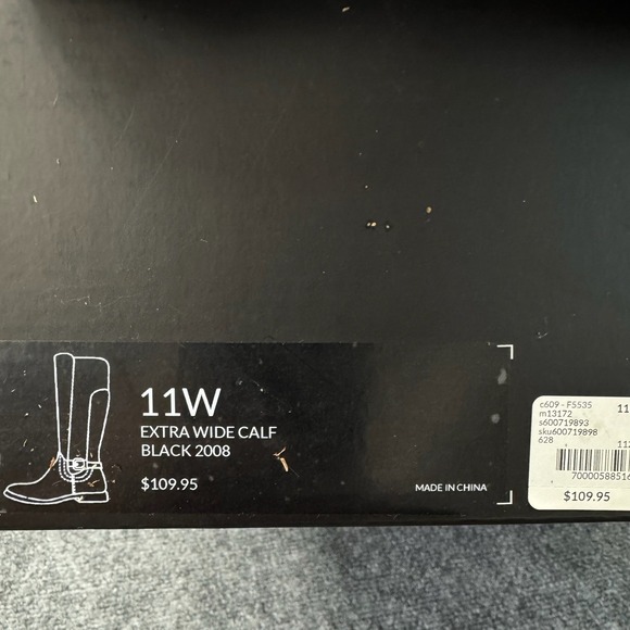 Lane Bryant Boots Womens 11W Extra Wide Calf Black Faux Leather Tall Riding Shoe - Picture 6 of 8